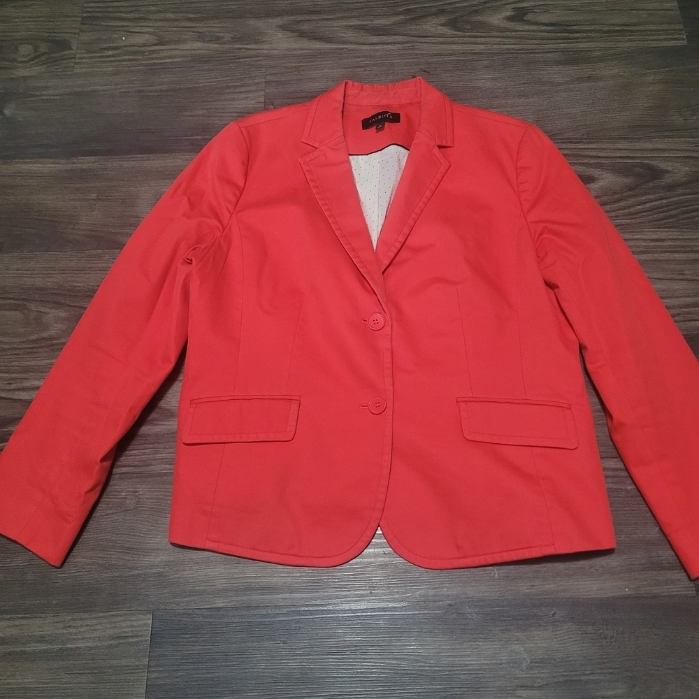 Talbots Women's Blazer Size 14 Plus Size Two Button Preowned